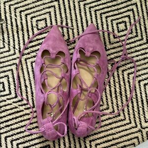 Coach Justin Flats Suede lace-up, size 7.5